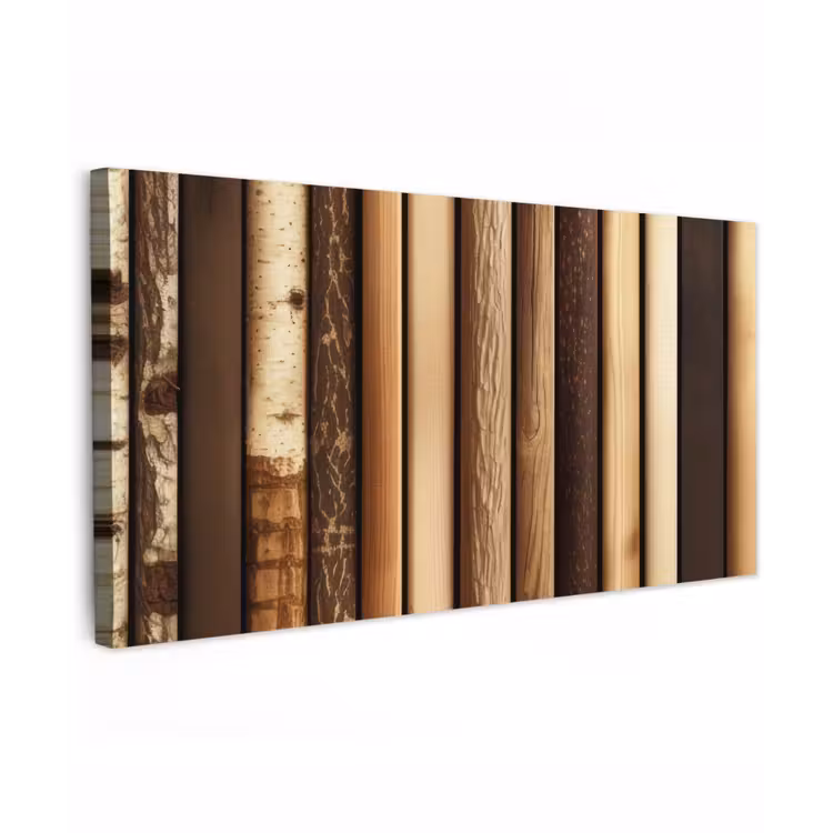 Buiten canvas - Hout - Planken - Natuurlijk — 1