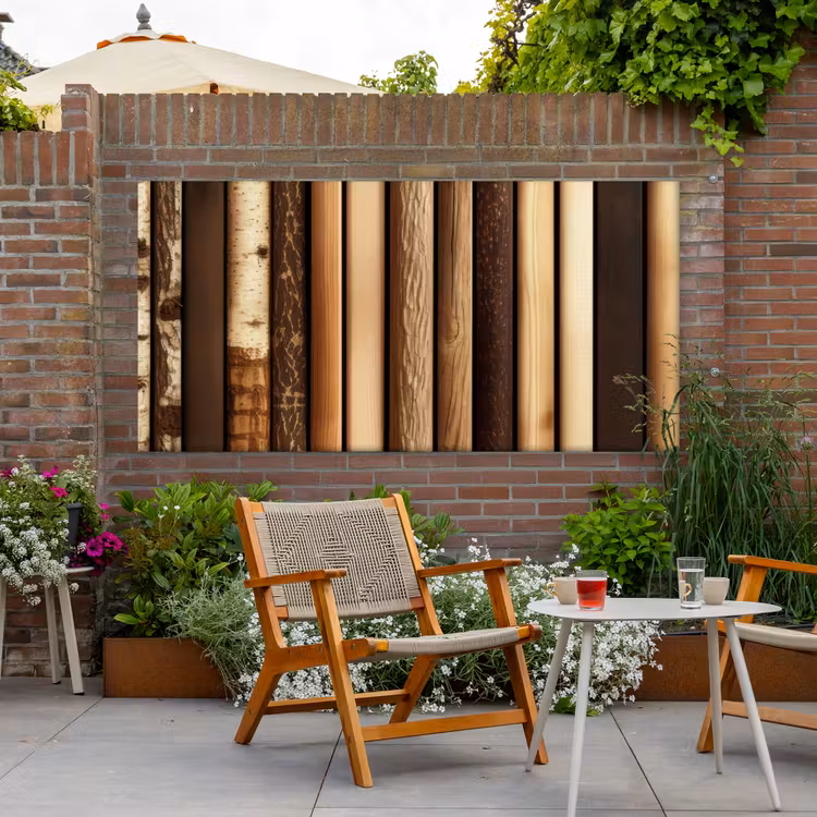 Buiten canvas - Hout - Planken - Natuurlijk — 2