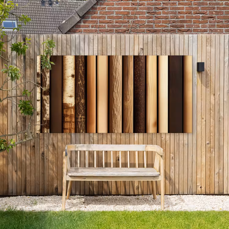 Buiten canvas - Hout - Planken - Natuurlijk — 3
