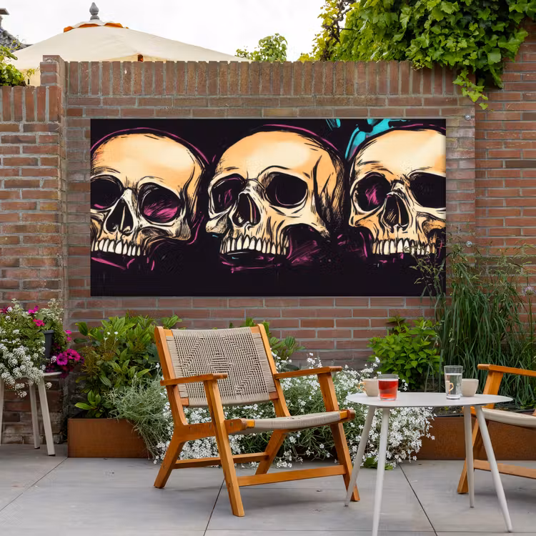 Buiten canvas - Schedels - Graffiti - Neon — 2