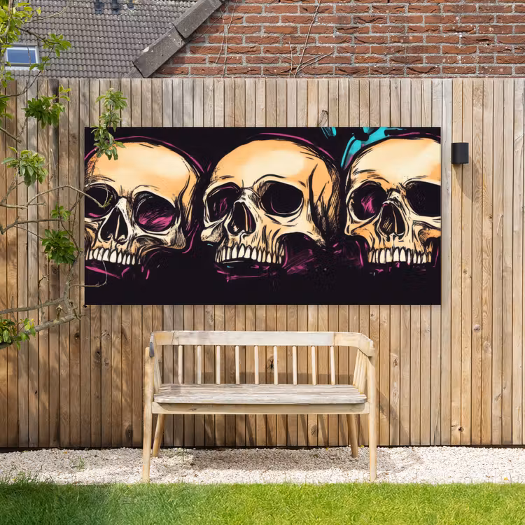 Buiten canvas - Schedels - Graffiti - Neon — 3