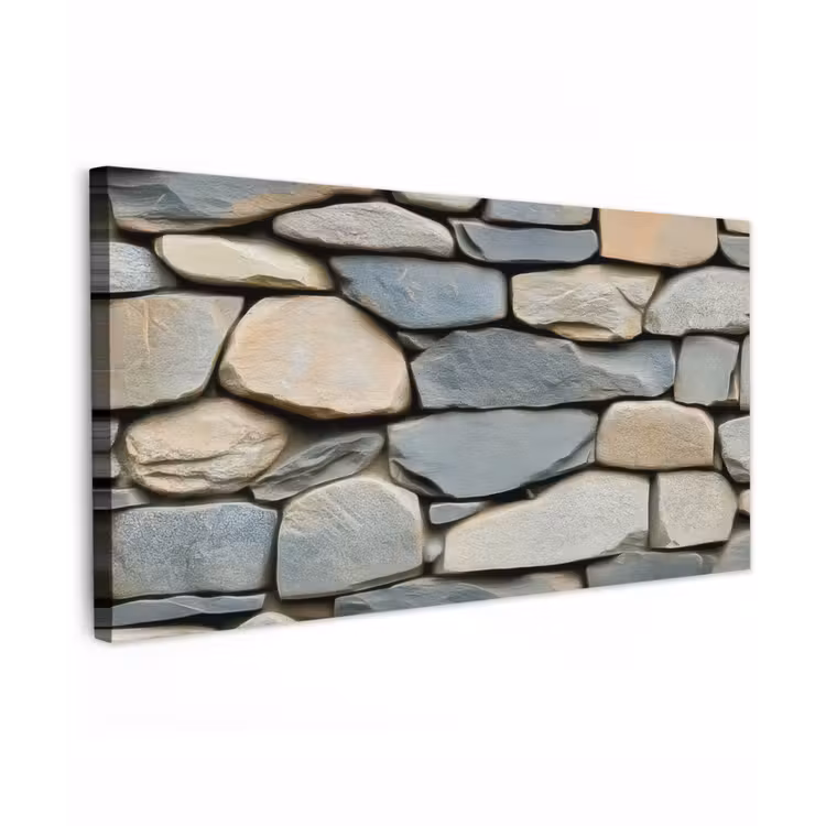 Buiten canvas - Stenen - Rustiek - Grijs — 1
