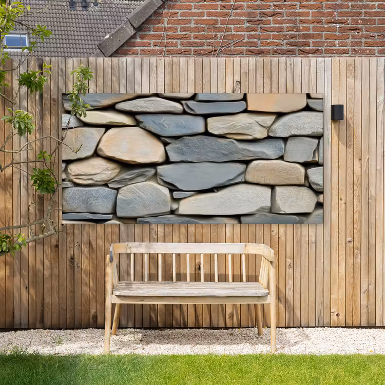 Buiten canvas - Stenen - Rustiek - Grijs — 3