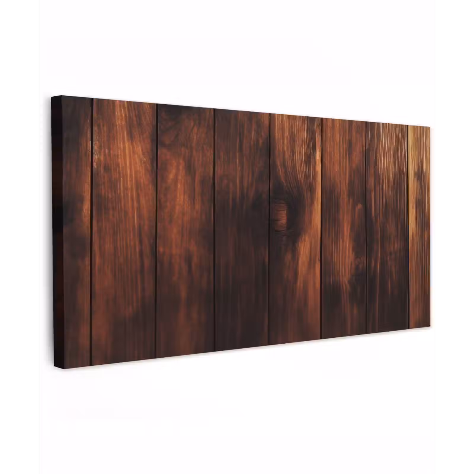 Buiten canvas - Hout - Planken - Vintage - Donkerbruin — 1