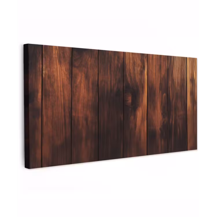Buiten canvas - Hout - Planken - Vintage - Donkerbruin — 1