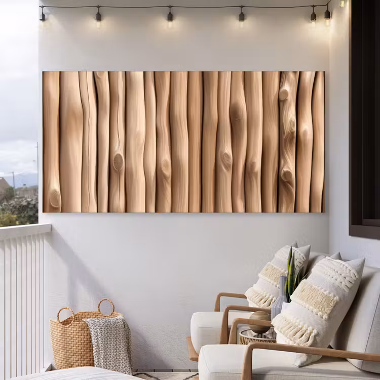 Buiten canvas - Hout - Stam - Lichtbruin — 4