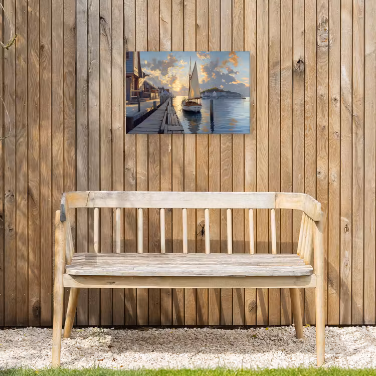 Buiten canvas - Zeilboot - Zon - Pier - Hout — 3