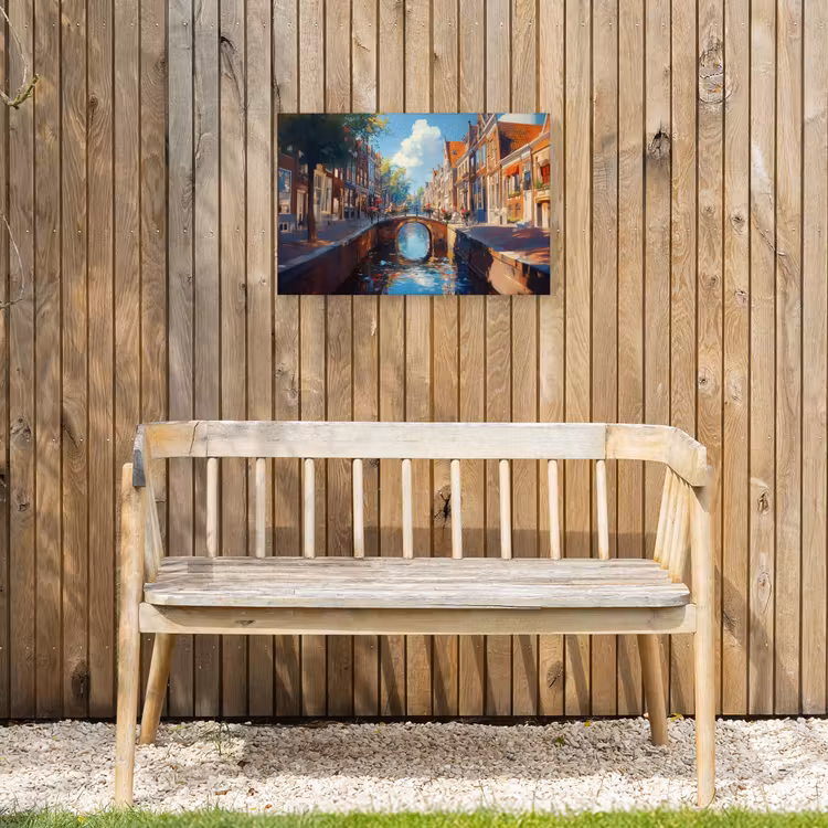 Buiten canvas - Stad - Gracht - Zon - Fietsen — 3