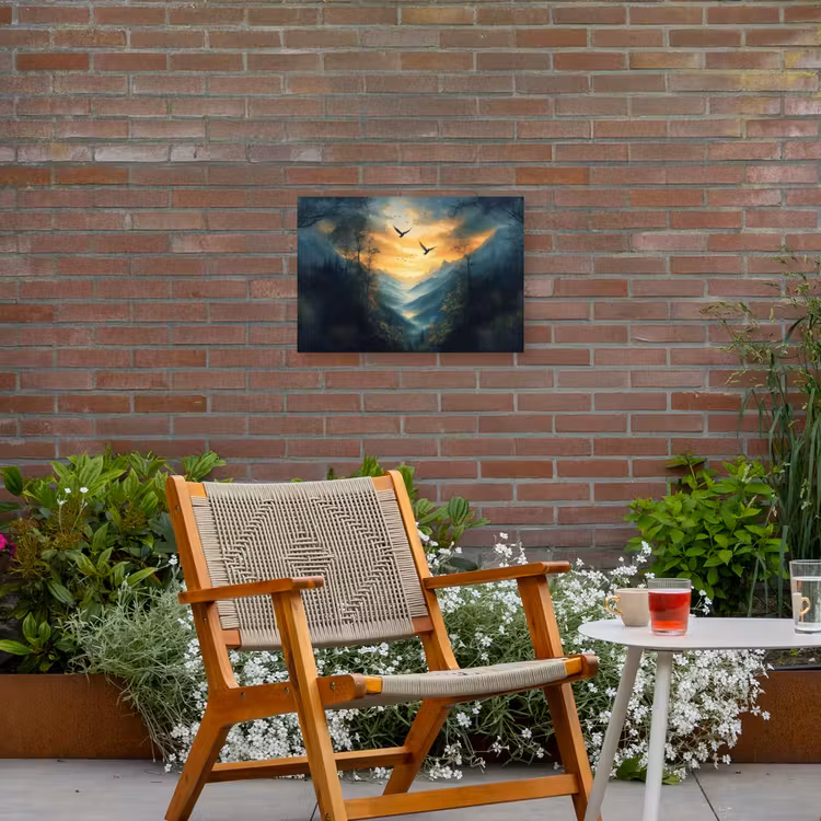 Buiten canvas - Vogels - Zon - Bomen - Groen — 2