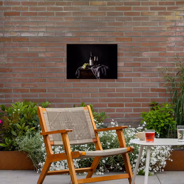 Buiten canvas - Druiven - Wijn - Rood - Tafel — 2