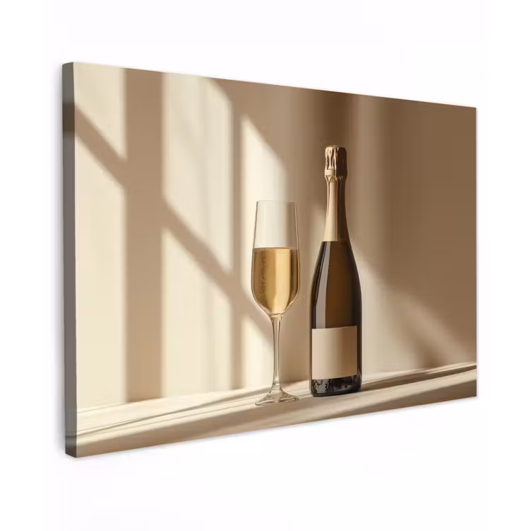 Buiten canvas - Champagne - Beige - Schaduw - Bubbels — 1