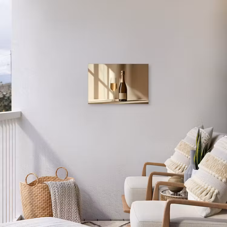 Buiten canvas - Champagne - Beige - Schaduw - Bubbels — 4