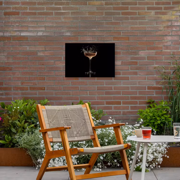 Buiten canvas - Cocktail - Zwart - Spetters - Glas — 2