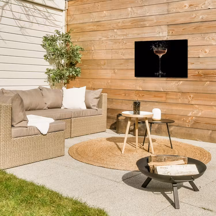 Buiten canvas - Cocktail - Zwart - Spetters - Glas — 5