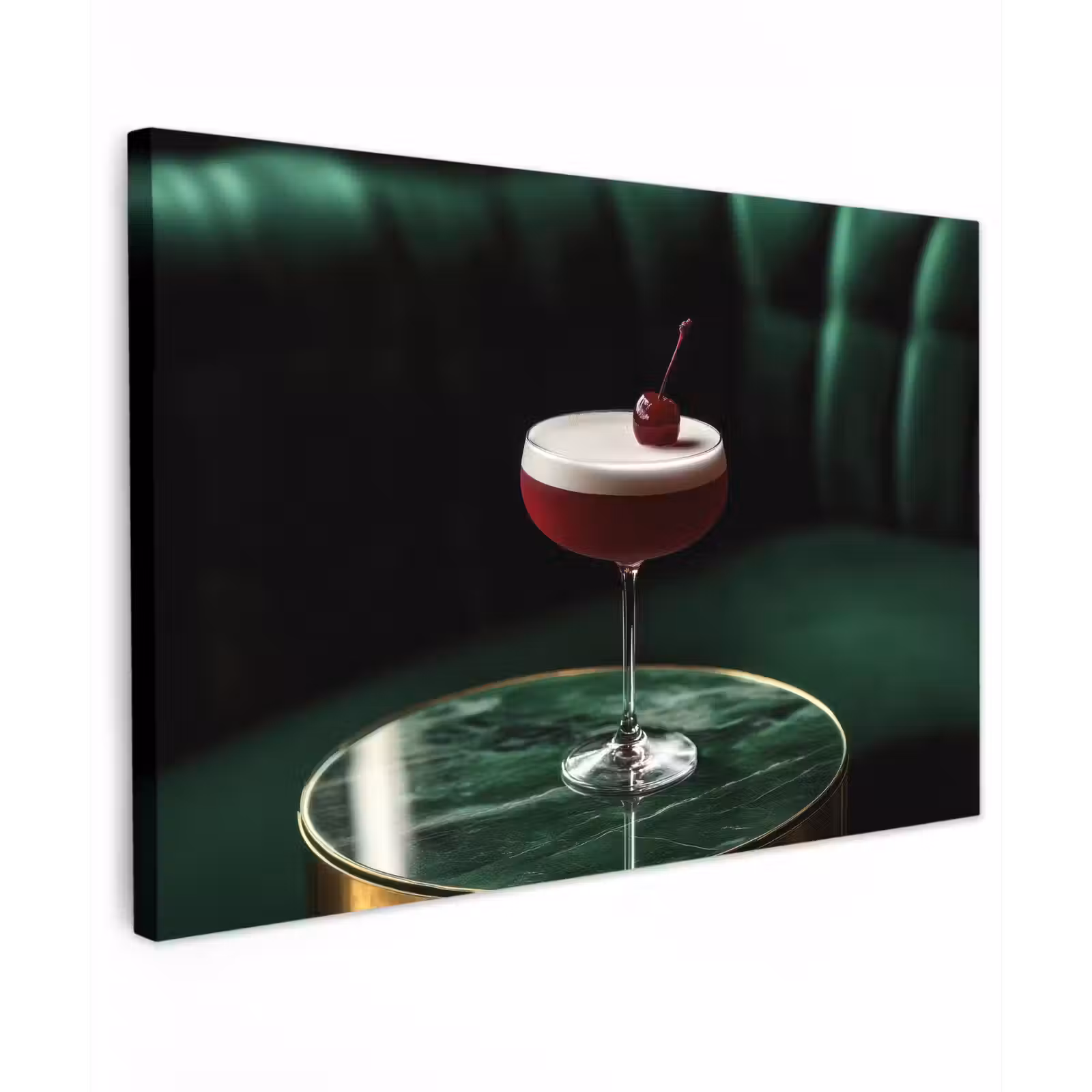 Buiten canvas - Kers - Cocktail - Rood - Marmer — 1