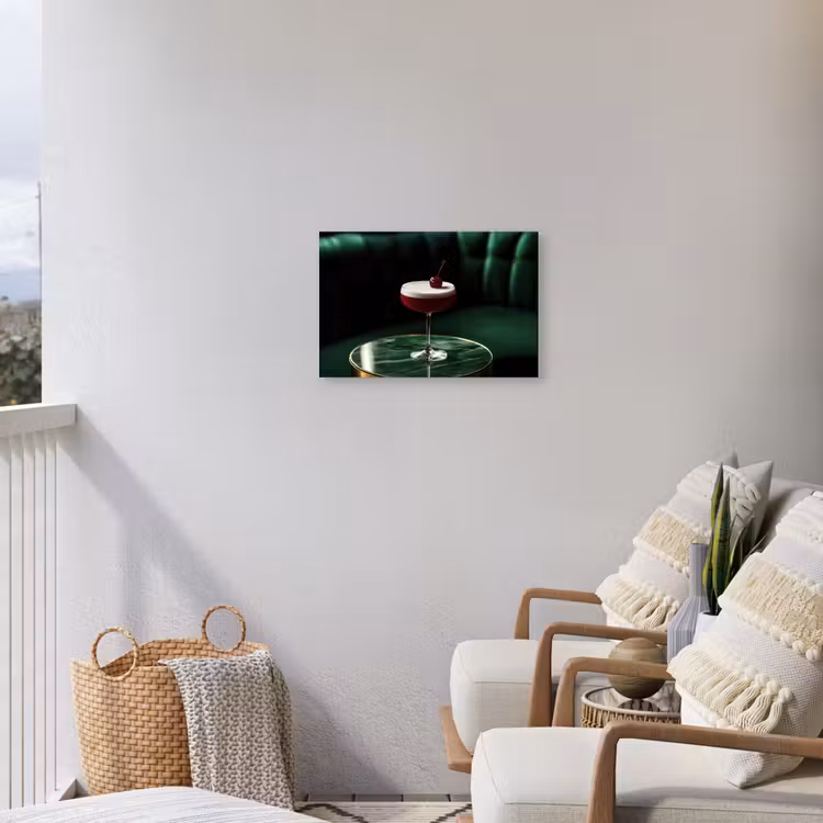 Buiten canvas - Kers - Cocktail - Rood - Marmer — 4