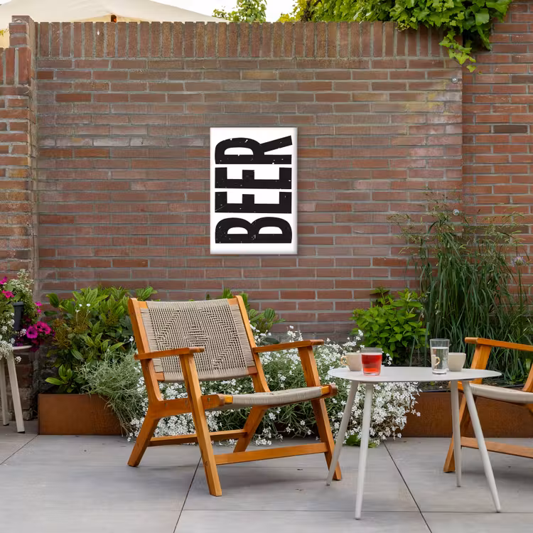 Buiten canvas - Bier - Japandi - Decoratie - Zwart — 2