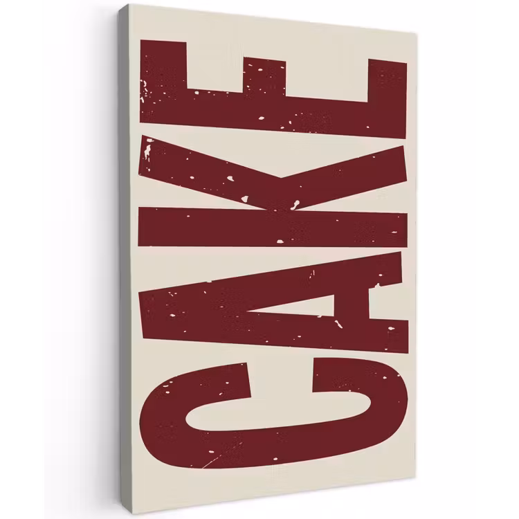 Buiten canvas - Red - Cake - Decoratie - Eten — 1
