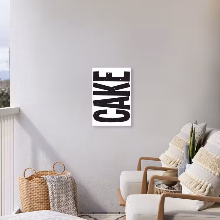 Buiten canvas - Zwart - Cake - Eten - Decoratie — 4