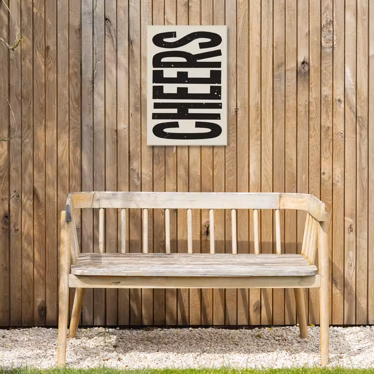 Buiten canvas - Cheers - Japandi - Zwart - Letters — 3