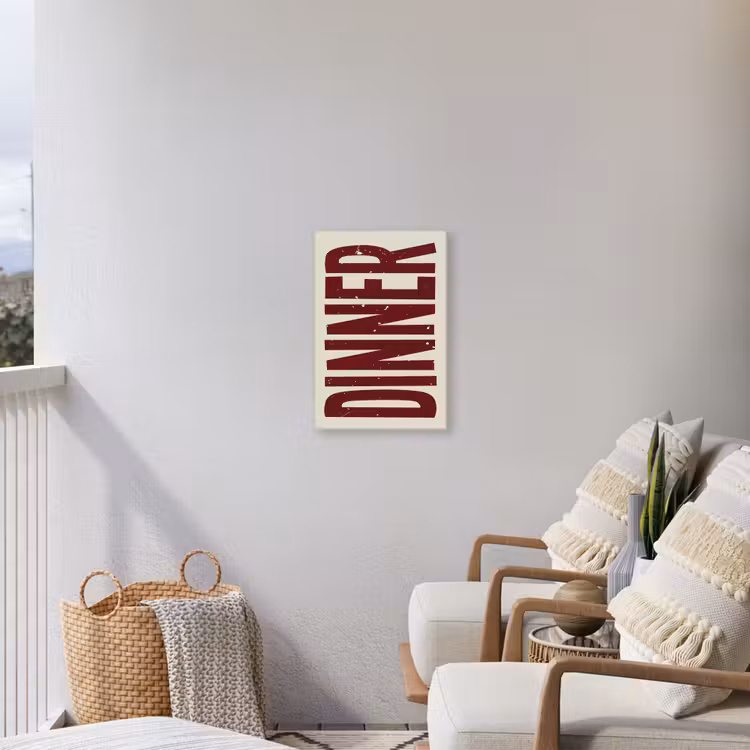 Buiten canvas - Eten - Decoratie - Rood - Vintage — 4
