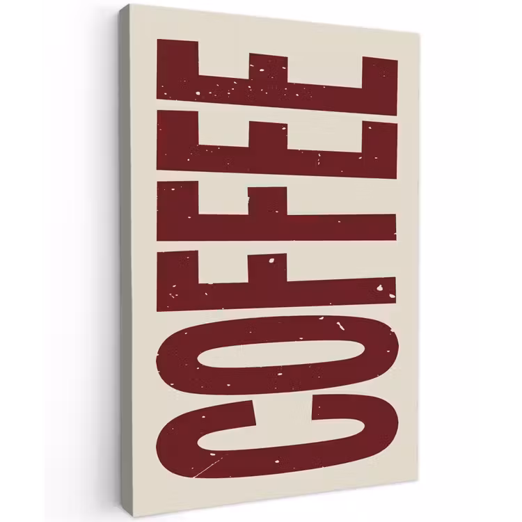 Buiten canvas - Koffie -Japandi - Rood - Vintage — 1