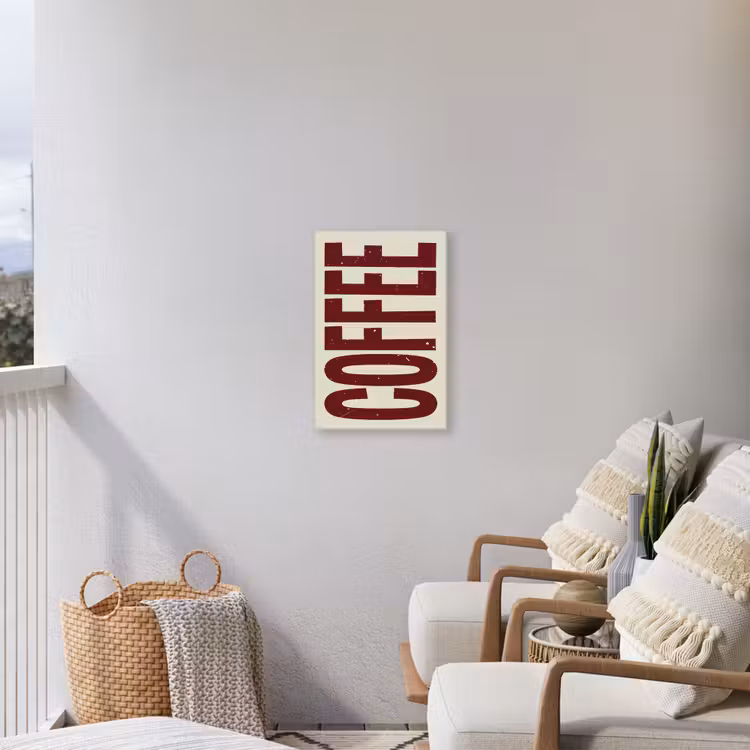 Buiten canvas - Koffie -Japandi - Rood - Vintage — 4
