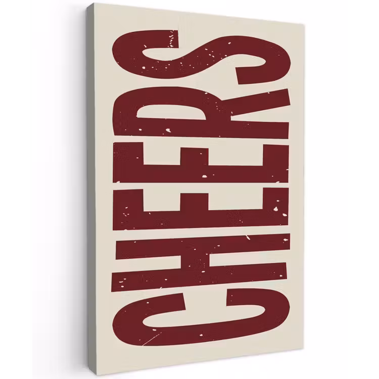 Buiten canvas - Red - Cheers - Decoratie - Beige — 1