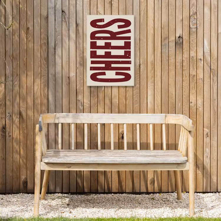 Buiten canvas - Red - Cheers - Decoratie - Beige — 3