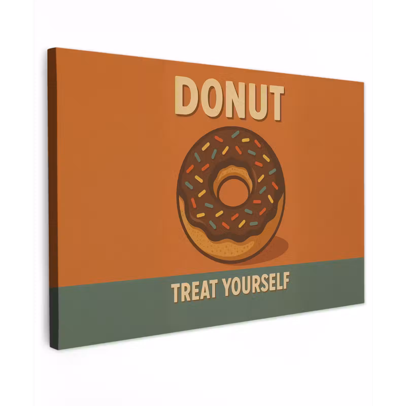 Buiten canvas - Donut - Spikkels - Kleurrijk - Quote — 1