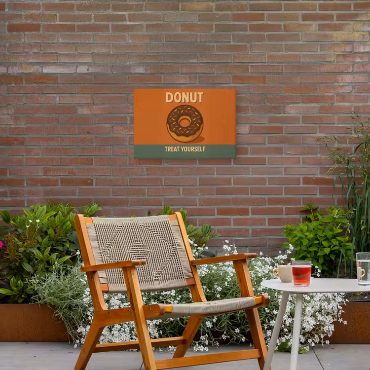 Buiten canvas - Donut - Spikkels - Kleurrijk - Quote — 2