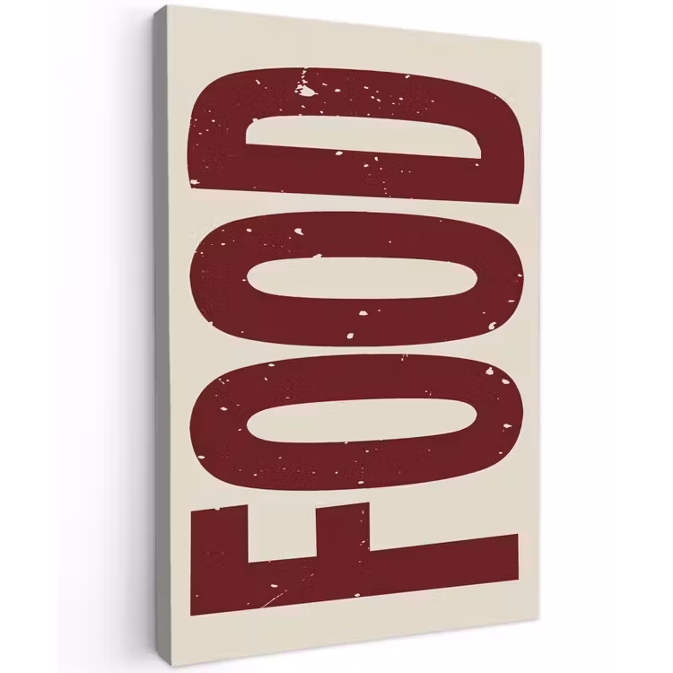 Buiten canvas - Eten - Japandi - Rood - Decoratie — 1