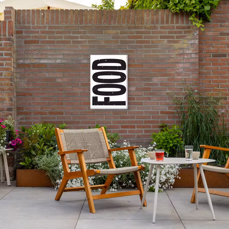 Buiten canvas - Food - Zwart - Wit - Decoratie — 2
