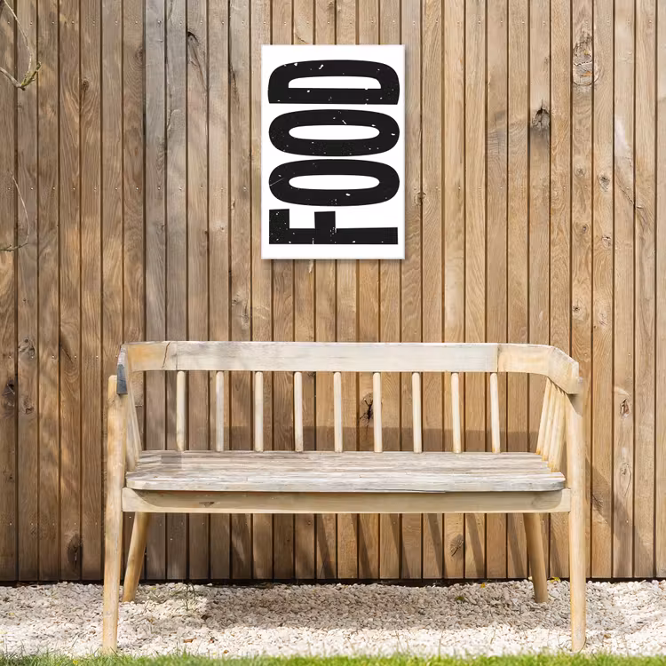Buiten canvas - Food - Zwart - Wit - Decoratie — 3