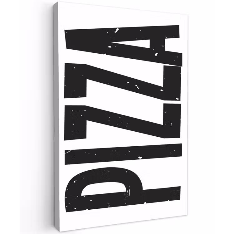 Buiten canvas - Pizza - Japandi - Decoratie - Vintage — 1