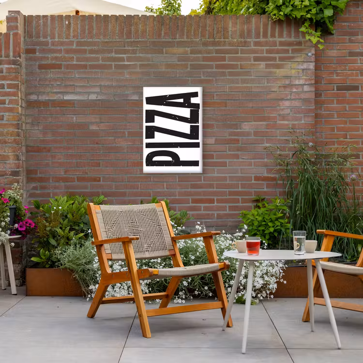 Buiten canvas - Pizza - Japandi - Decoratie - Vintage — 2