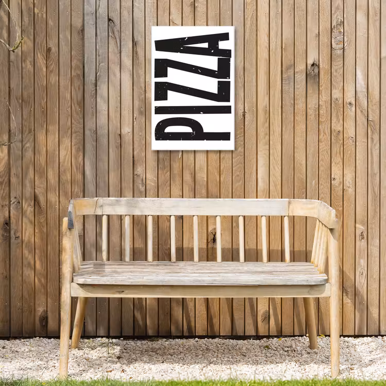 Buiten canvas - Pizza - Japandi - Decoratie - Vintage — 3