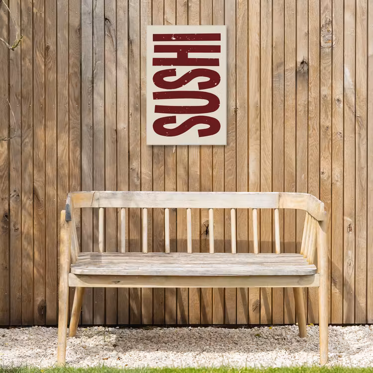 Buiten canvas - Sushi - Rood - Japandi - Decoratie — 3