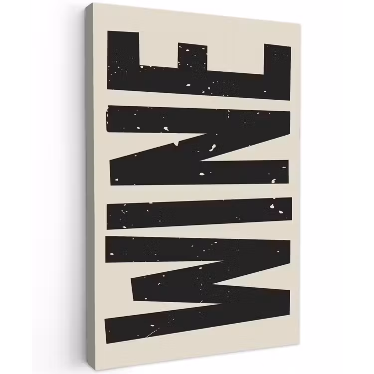 Buiten canvas - Zwart - Wijn - Decoratie - Vintage — 1