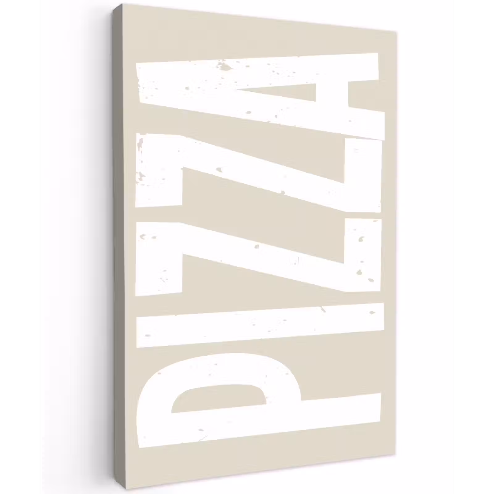 Buiten canvas - Pizza - Decoratie - Japandi - Wit — 1