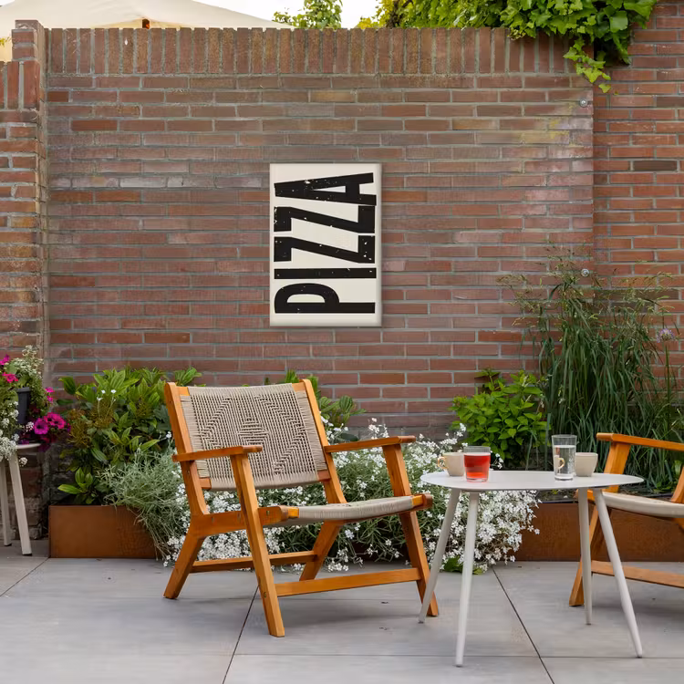 Buiten canvas - Pizza - Decoratie - Japandi - Vintage — 2