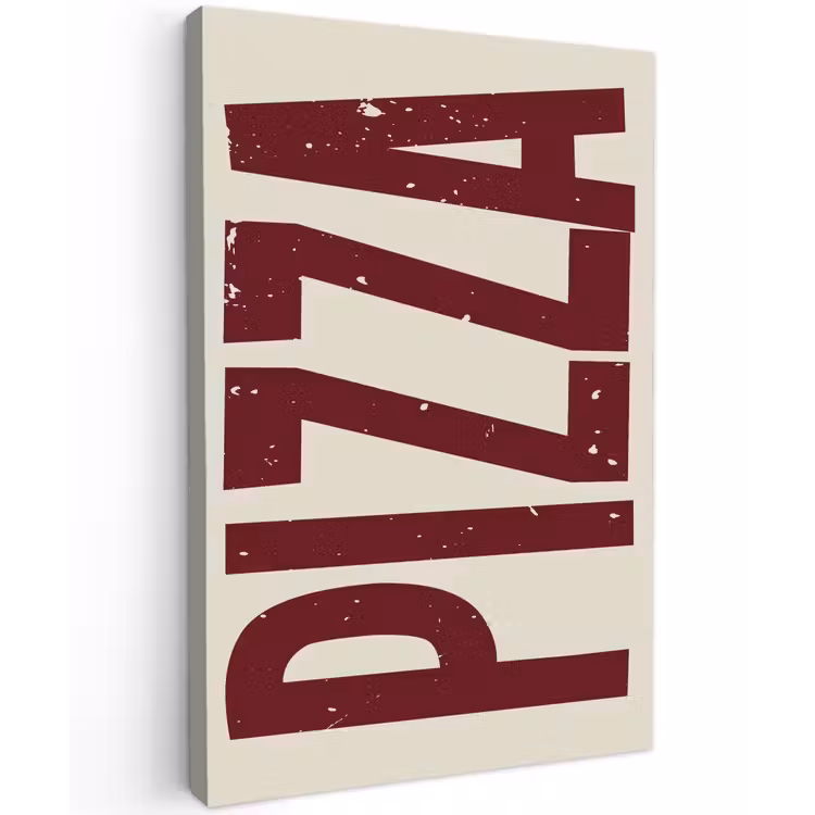 Buiten canvas - Pizza - Vintage - Decoratie - Japandi — 1