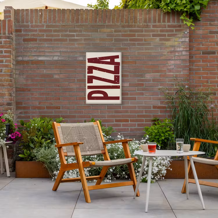 Buiten canvas - Pizza - Vintage - Decoratie - Japandi — 2