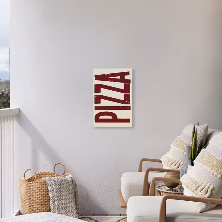 Buiten canvas - Pizza - Vintage - Decoratie - Japandi — 4