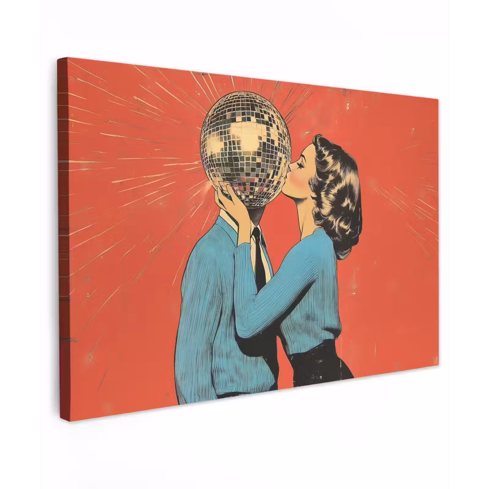 Buiten canvas - Vrouw - Retro - Discobal - Kus — 1