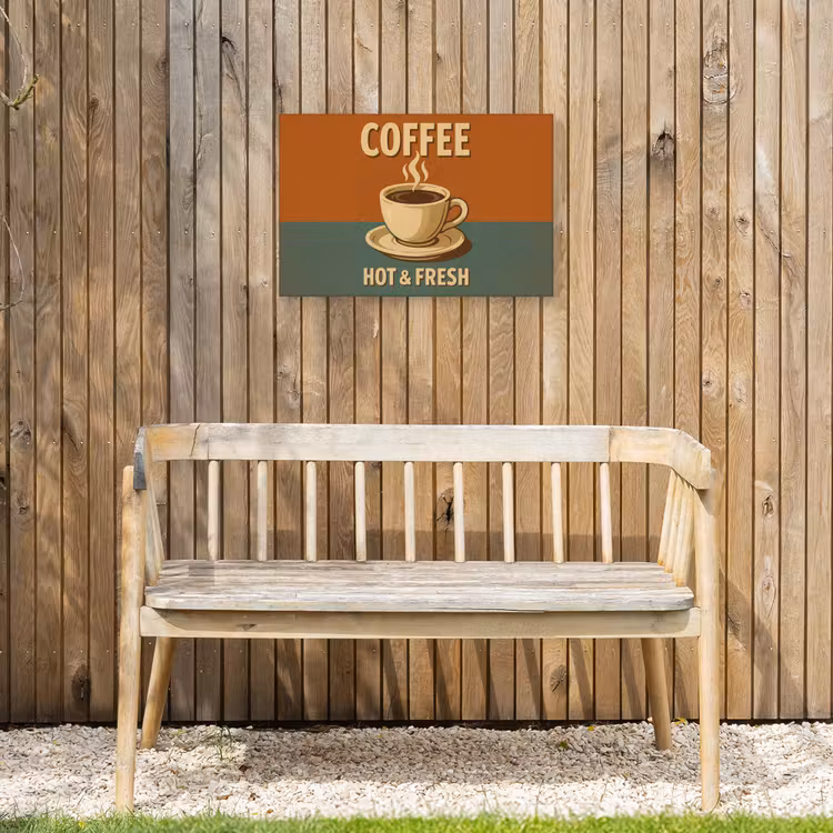 Buiten canvas - Koffie - Kop - Vintage - Quote — 3