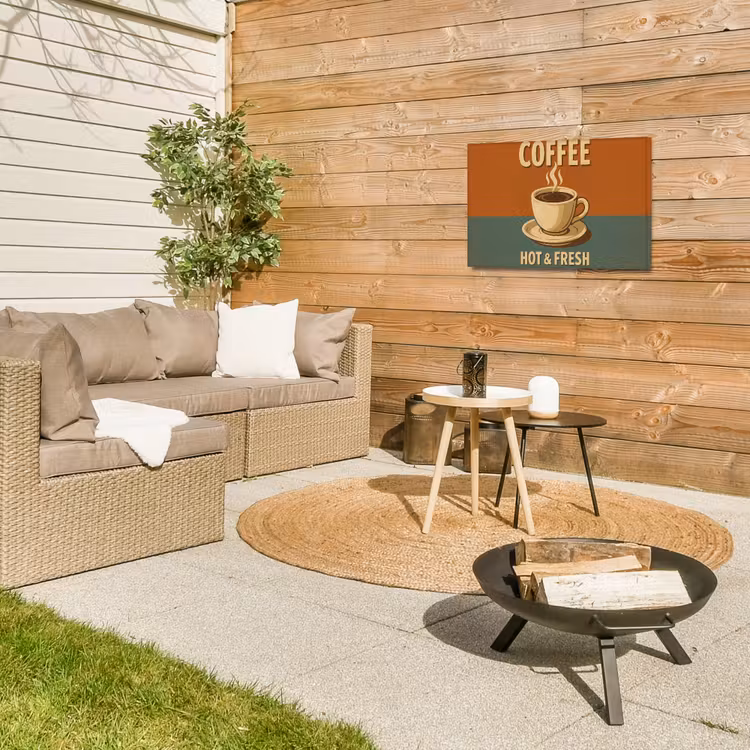 Buiten canvas - Koffie - Kop - Vintage - Quote — 5