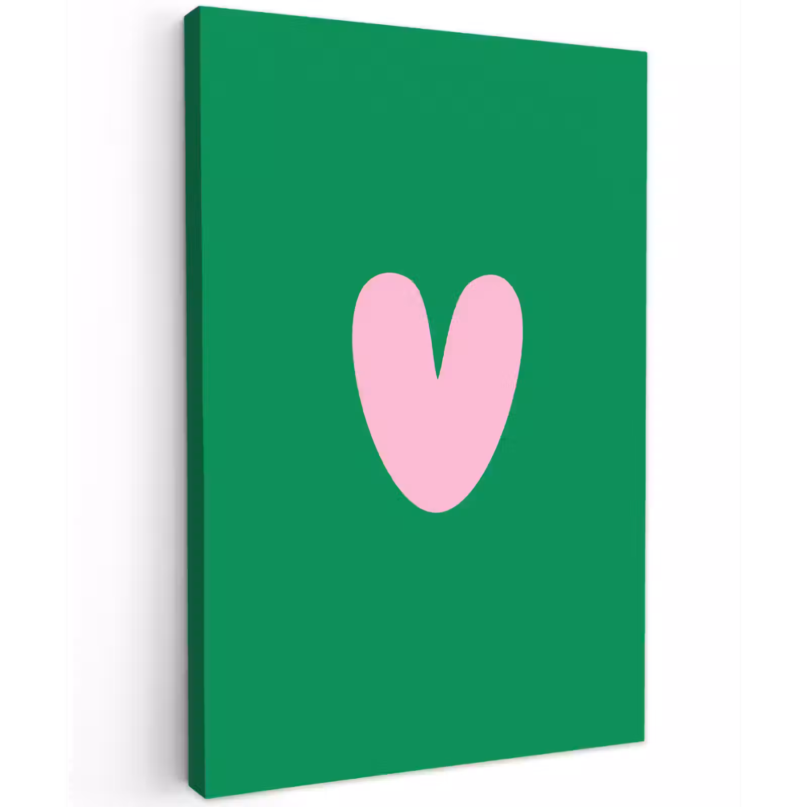 Buiten canvas - Groen - Hart - Minimalistisch - Valentijn — 1