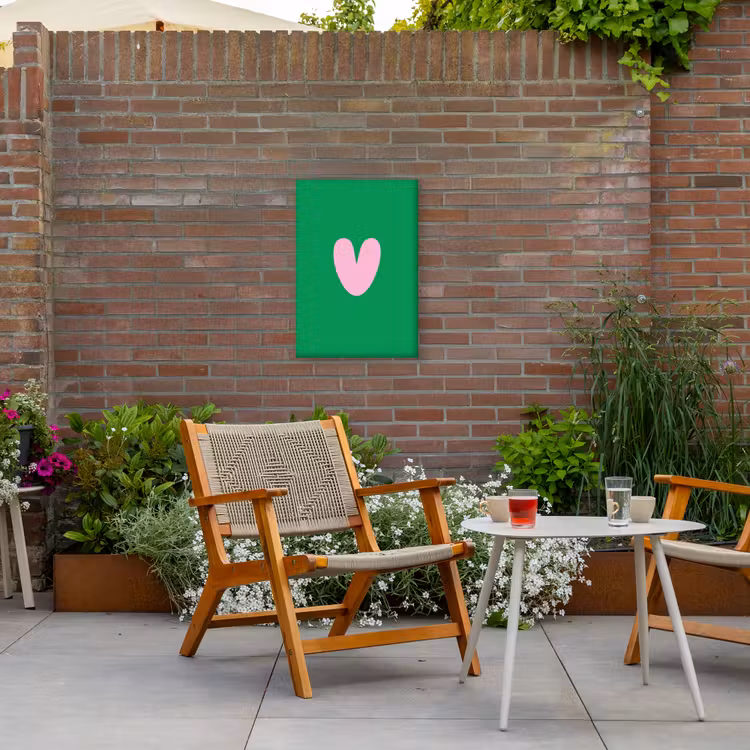 Buiten canvas - Groen - Hart - Minimalistisch - Valentijn — 2