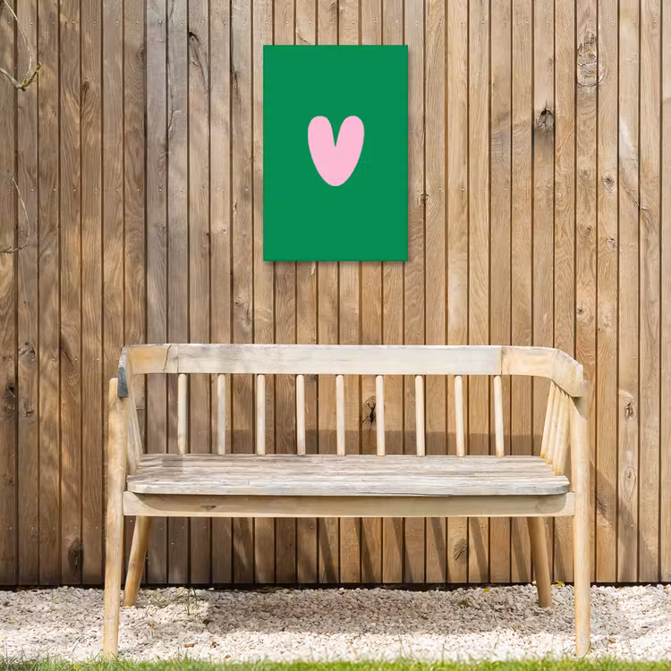 Buiten canvas - Groen - Hart - Minimalistisch - Valentijn — 3